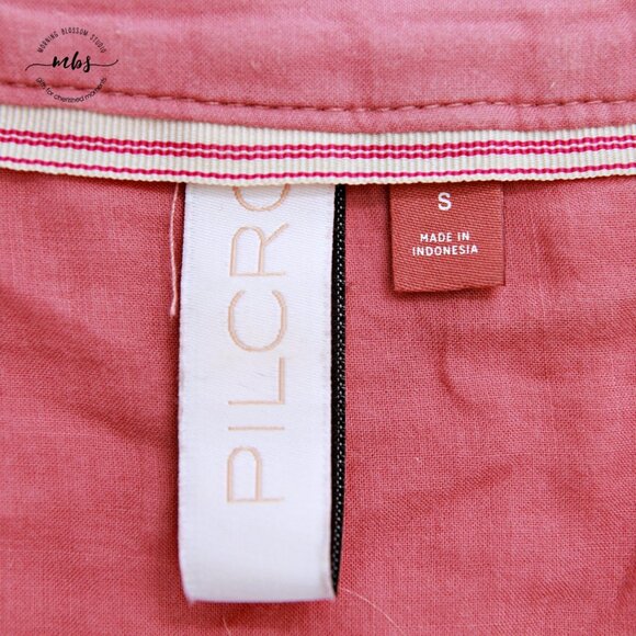 Anthropologie Pilcro the Tavi Embroidered Button Down Blouse Pink Women S - Picture 13 of 14